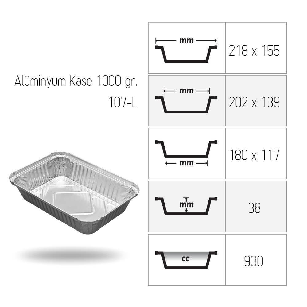Alüminyum Kase 1000 gr