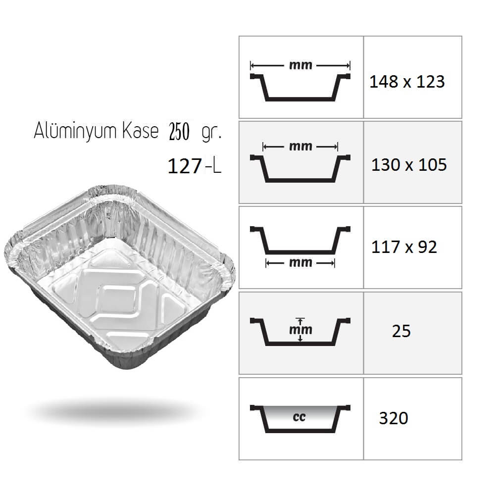 Alüminyum Kase 250 gr