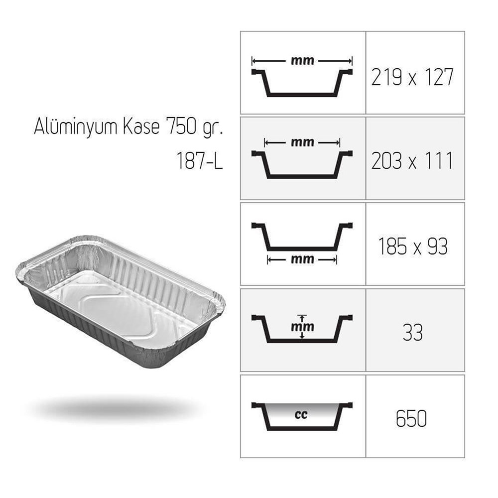 Alüminyum Kase 750 gr
